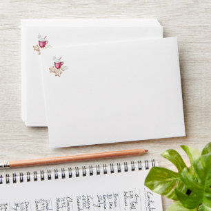 Hot cocoa gingerbread cookies watercolor envelope