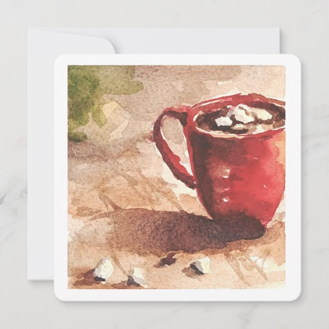 Hot Cocoa greeting card (Front)