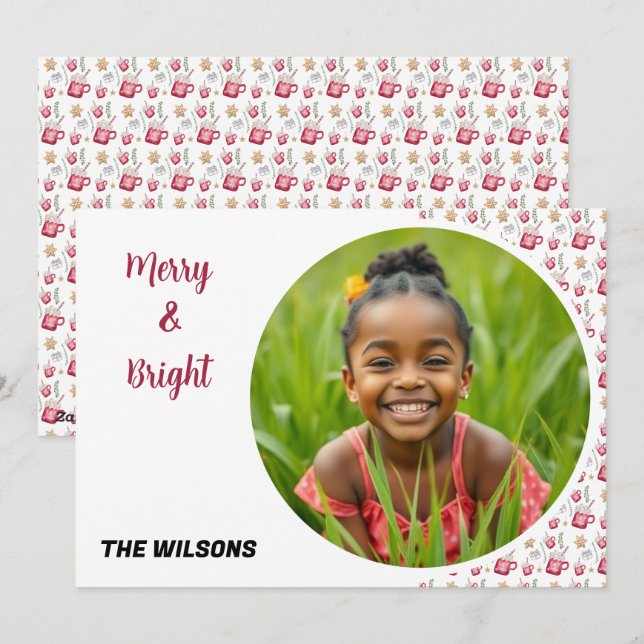 Hot Cocoa Holiday Party Watercolor Art (Front/Back)