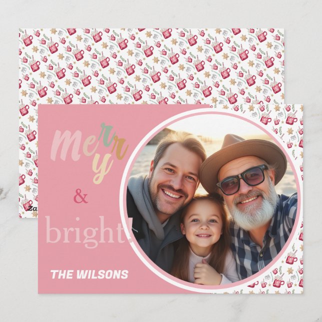 Hot Cocoa Holiday Party Watercolor Art (Front/Back)