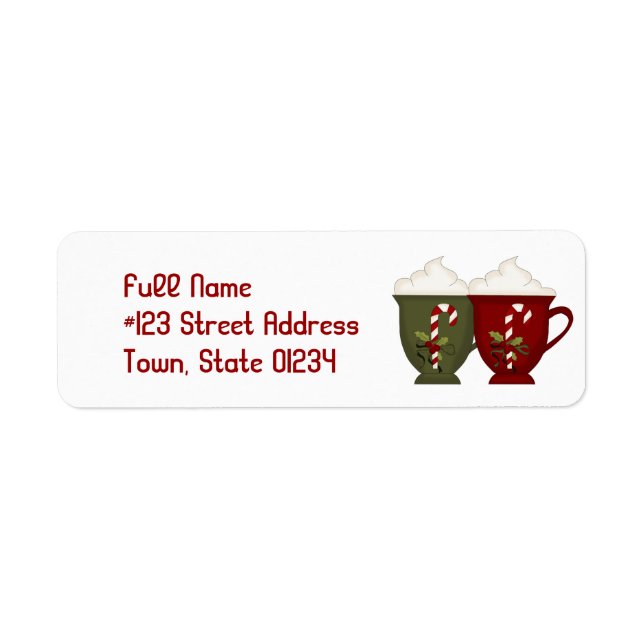 Hot Cocoa Mailing Labels (Front)