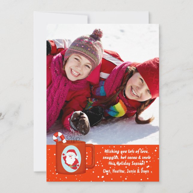 Hot Cocoa Photo Holiday Card (Front)