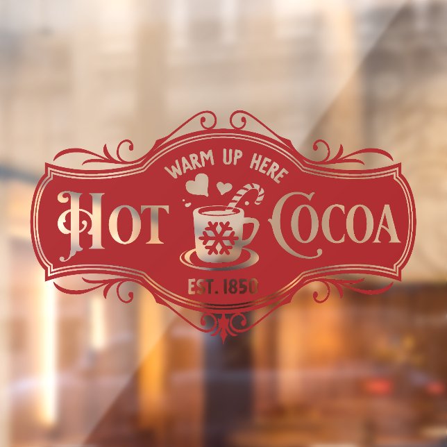 Hot Cocoa warm here Christmas Window Cling (Sheet 2)