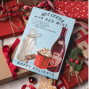 Hot Cocoa with Red Wine Chocolate Recipe Postcard