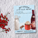 Hot Cocoa with Red Wine Chocolate Recipe Postcard<br><div class="desc">This design may be personalized in the area provided by changing the photo and/or text. Or it can be customized by clicking Personalize this Template and then choosing the click to customize further option and delete or change the colour of the background, add text, change the text colour or style,...</div>