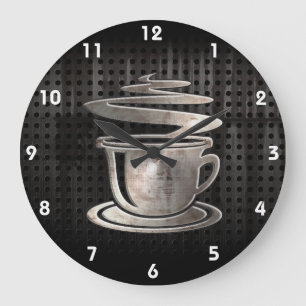 Hot Coffee; Cool Large Clock