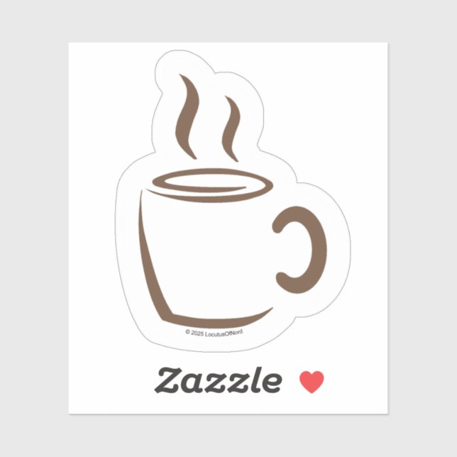 Hot Coffee Minimalist Sticker (Sheet)
