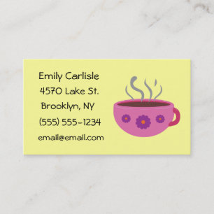 Hot Coffee Mug Business Cards