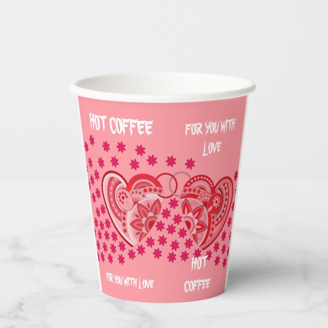 HOT COFFEE PAPER CUP FOR LOVE (Front)
