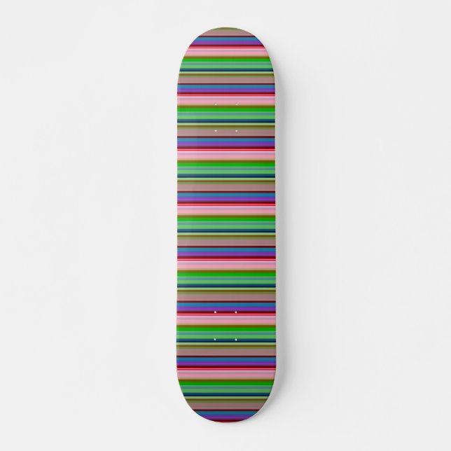 Hot colorful stripes skateboard (Front)