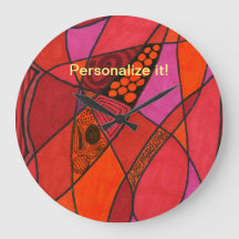 Hot colour cells in orange, red, pink & black line