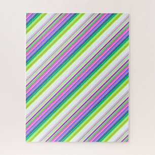 Hot colourful neon stripes jigsaw puzzle