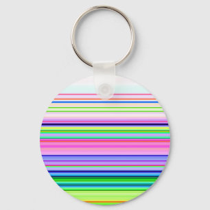 Hot colourful neon stripes keychain