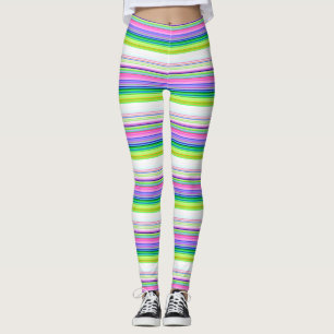 Hot colourful neon stripes throw pillow leggings