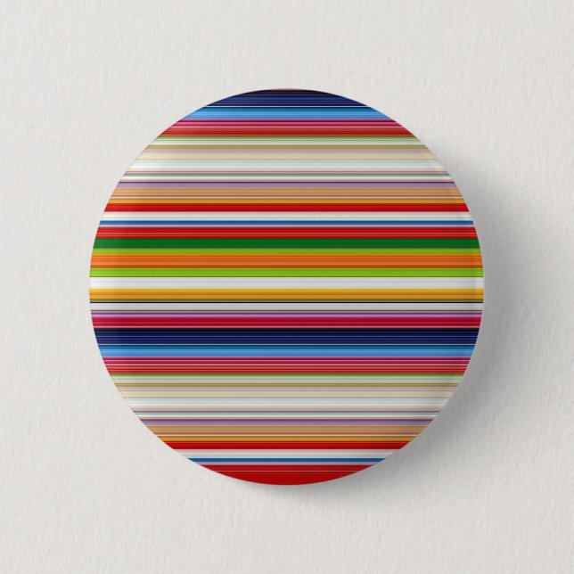 Hot colourful stripes 2 inch round button (Front)
