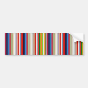 Hot colourful stripes bumper sticker