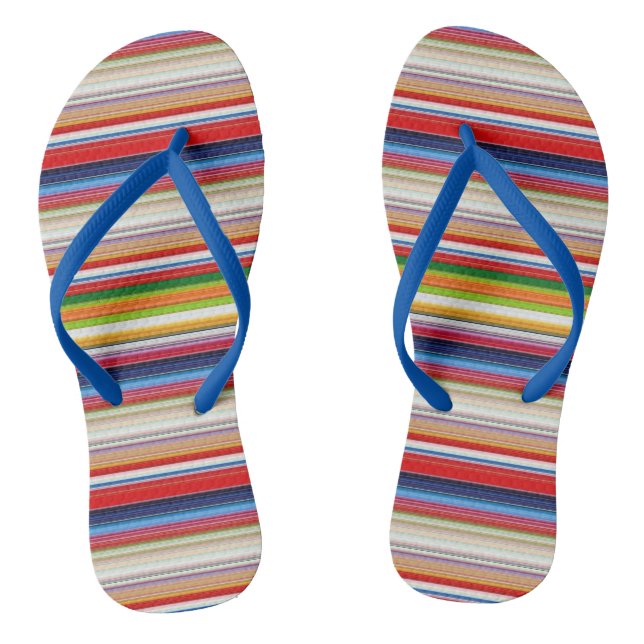 Hot colourful stripes flip flops (Footbed)