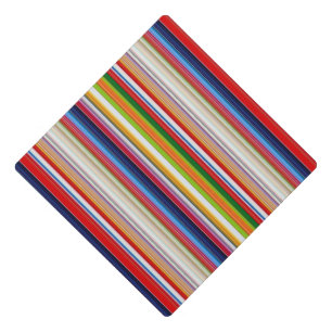 Hot colourful stripes graduation cap topper