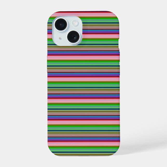 Hot colourful stripes iPhone 15 case (Back)