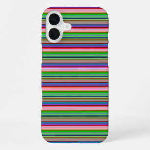 Hot colourful stripes iPhone 16 plus case