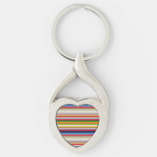 Hot colourful stripes keychain