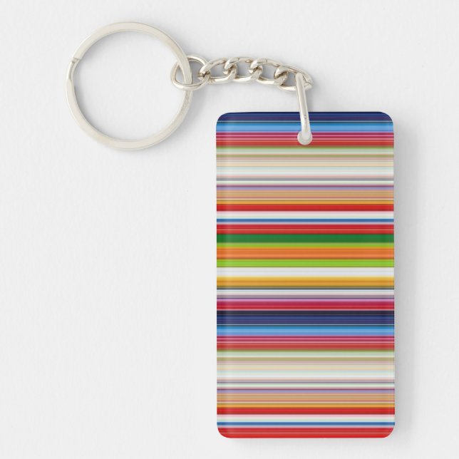 Hot colourful stripes keychain (Front)