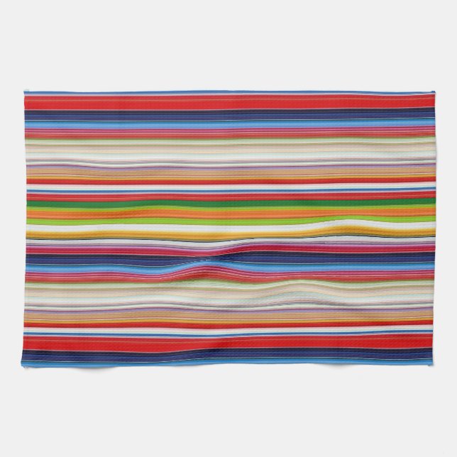 Hot colourful stripes kitchen towel (Horizontal)