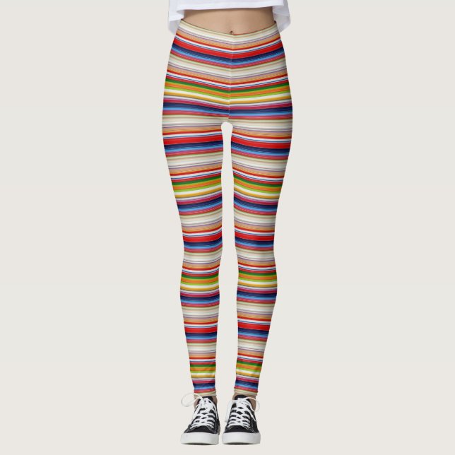 Hot colourful stripes leggings (Front)