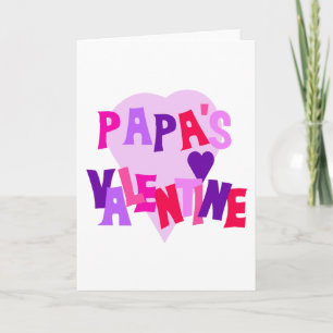 Hot Colours Heart Papa's Valentine Holiday Card