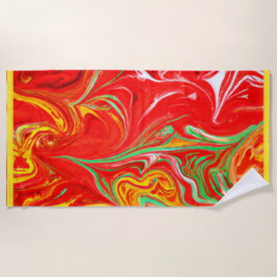 Hot Colours Patterns Art. Buy Now Beach Towel