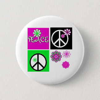 Hot Colours Peace 2 Inch Round Button