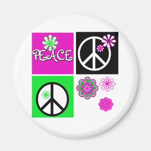 Hot Colours Peace Magnet