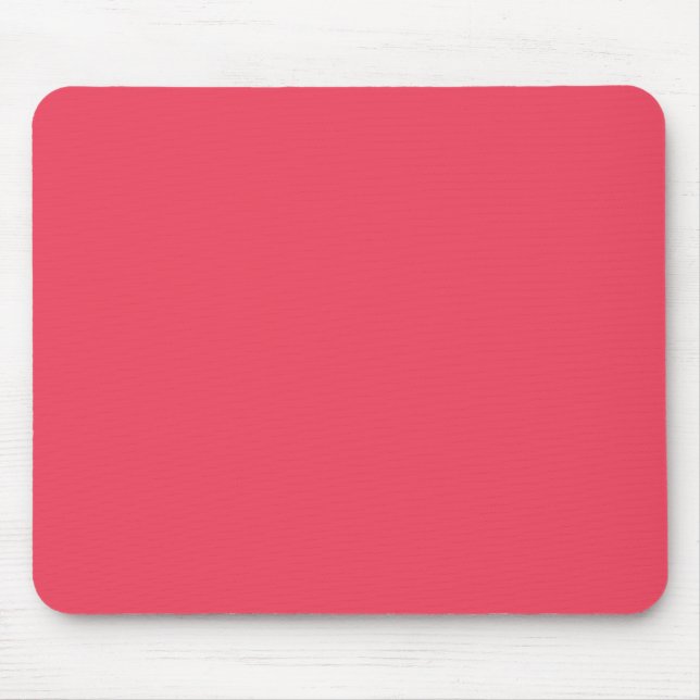 Hot Coral Pink Personalized Neon Salmon Background Mouse Pad (Front)