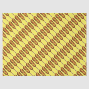 Hot Corn Dog Corndog Yellow Mustard Junk Food Tissue Paper