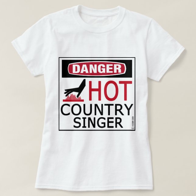 Hot Country Singer T-Shirt (Design Front)