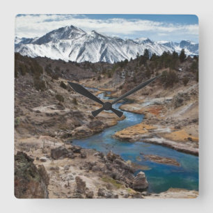 Hot Creek Gulch Square Wall Clock