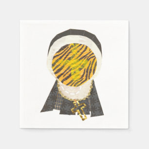 Hot Cross Bun Nun Napkins