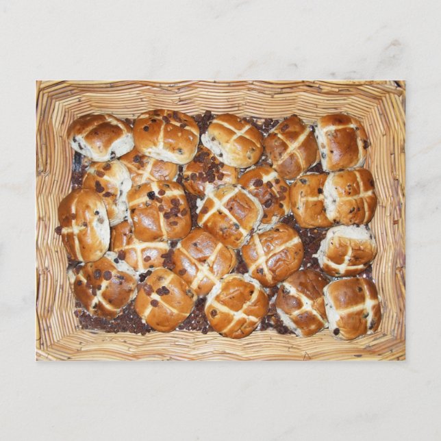 Hot Cross Buns Easter Basket #1 Holiday Postcard (Front)