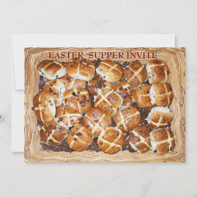 Hot Cross Buns Easter Basket #1 Invitation (Front)