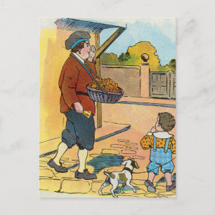 Hot-cross Buns, Mother Goose Nursery Rhyme Picture Postcard