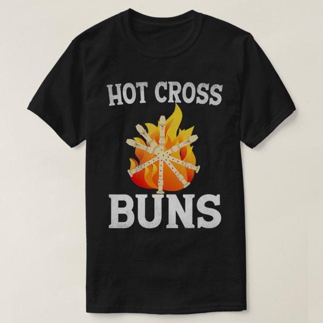 Hot Cross Buns Pattern For Dad  T-Shirt (Design Front)
