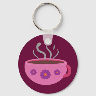 Hot Cup of Coffee Keychain