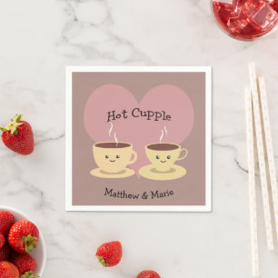 Hot Cupple Coffee Love Pun Napkin