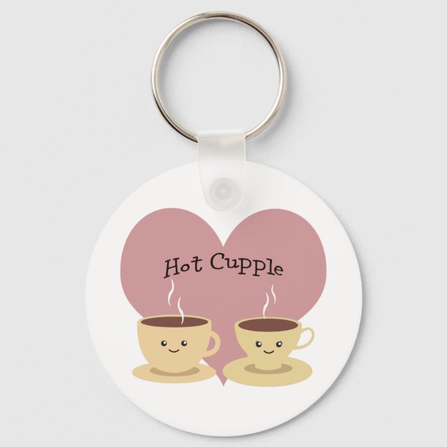 Hot Cupple! Keychain (Front)