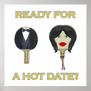 Hot Date Ping Pong Poster