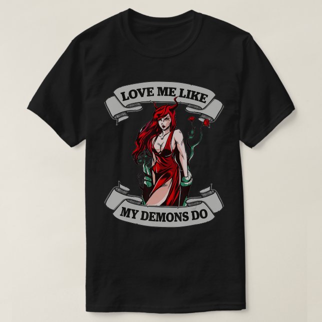 Hot Demonic Devilish Demon Satanic Succubus Evil D T-Shirt (Design Front)