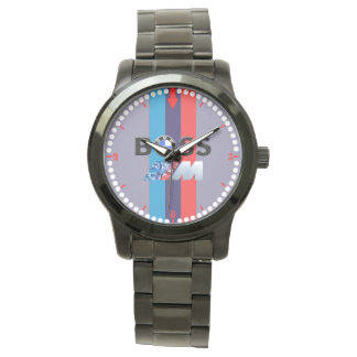 Hot Design Bmw MBos Montre en quartz en acier inox