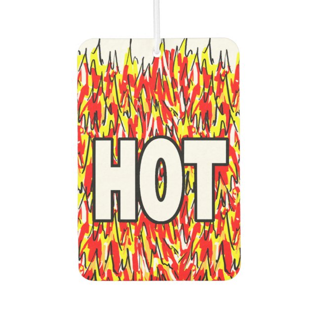 Hot Devil Flames. Fiery  Air Freshener (Front)
