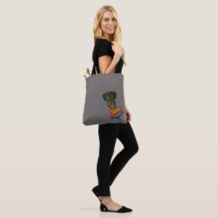 'Hot Diggity Dog' Dex & Hotdog Shoulder Tote Bag