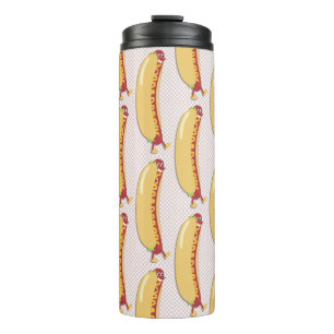 Hot Diggity Dog Fun Cheeky Retro Character Thermal Tumbler